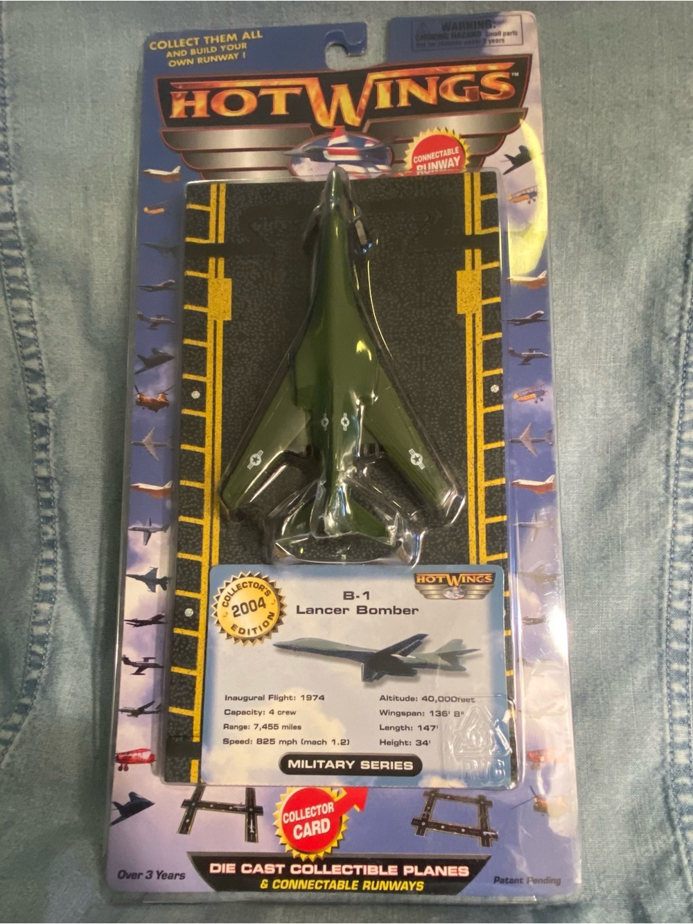 2004 B-1 Lancer Bomber Hot Wings Die-Cast Plane - Collector’s Edition